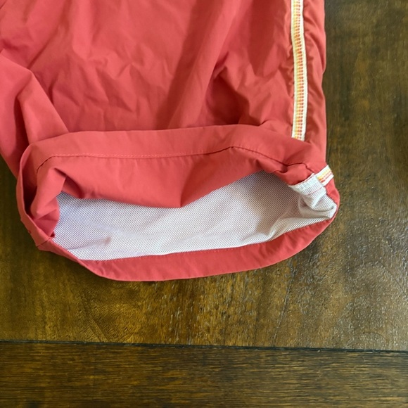 Marine Layer Mens XL Mesh Side Striped Shorts Drawstring Red Clay Gym Active - Picture 7 of 10